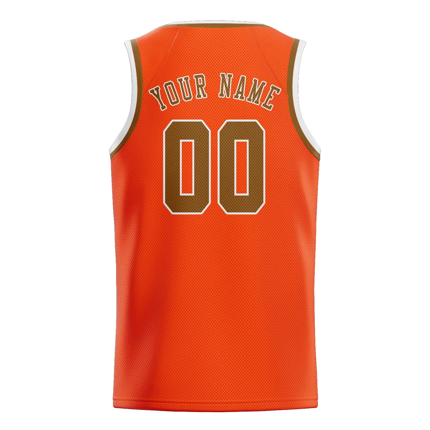 Benutzerdefiniertes Professionelles Orangerot Khaki Basketballtrikot
