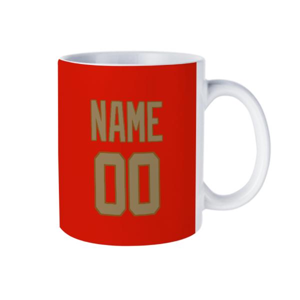Tazza personalizzata arancione rossa chiara kaki