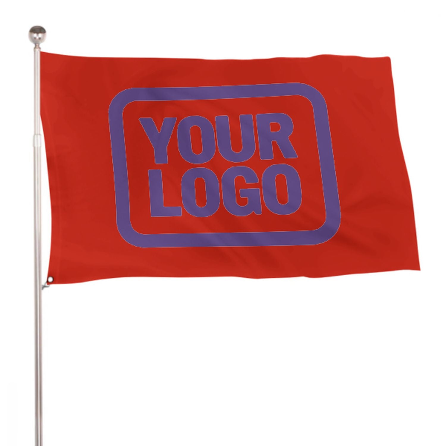 Maßgeschneidertes Orangerot Lavendel Flagge