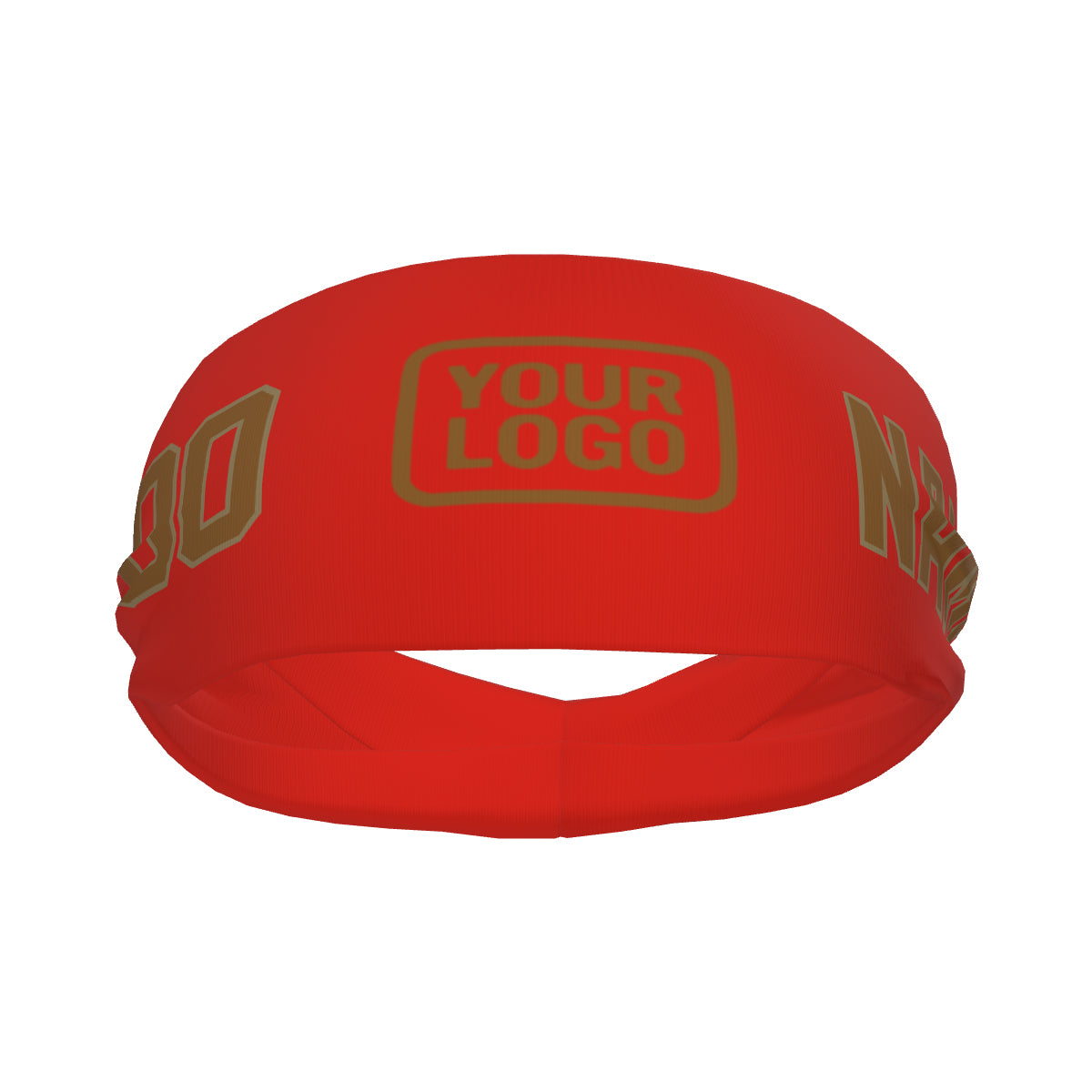 Maßgeschneidertes Orangerot Khaki Sport Stirnband