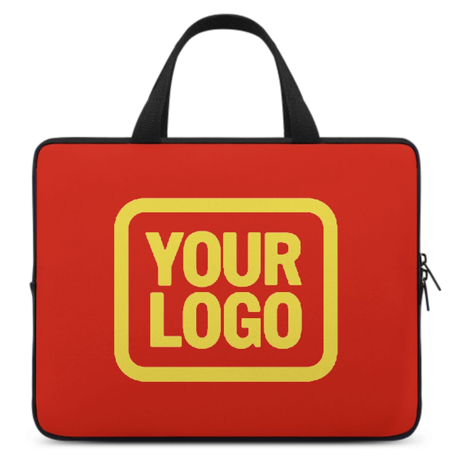 Borsa per laptop personalizzata arancione rossa gialla chiara