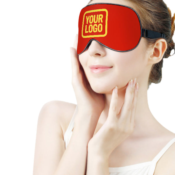 Maßgeschneidertes Orangerot Blassgelb Schlafmaske
