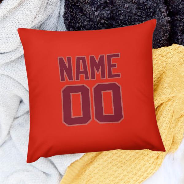Fodera per cuscino personalizzata arancione rosso cremisi