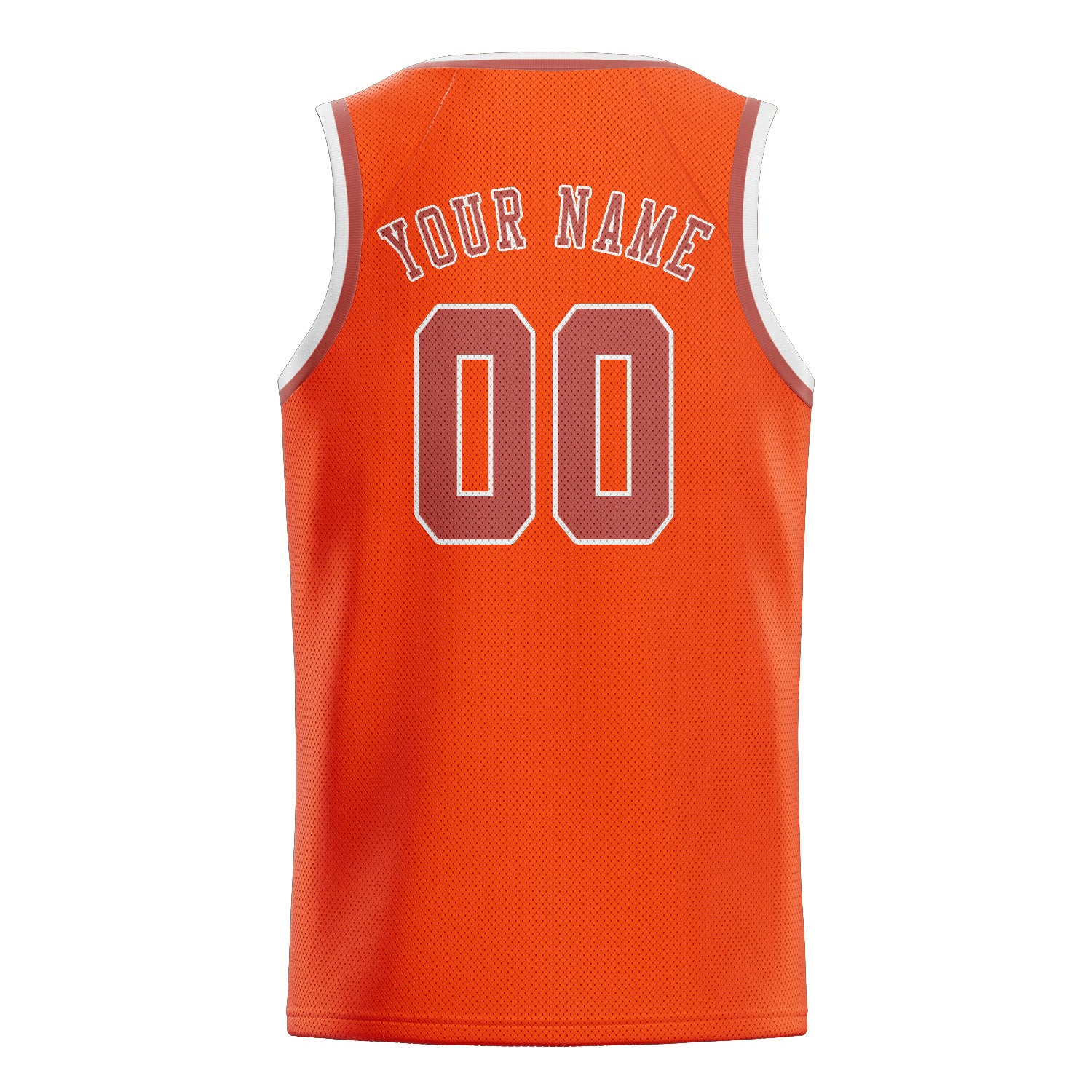 Benutzerdefiniertes Professionelles Orangerot Kupferrose Basketballtrikot