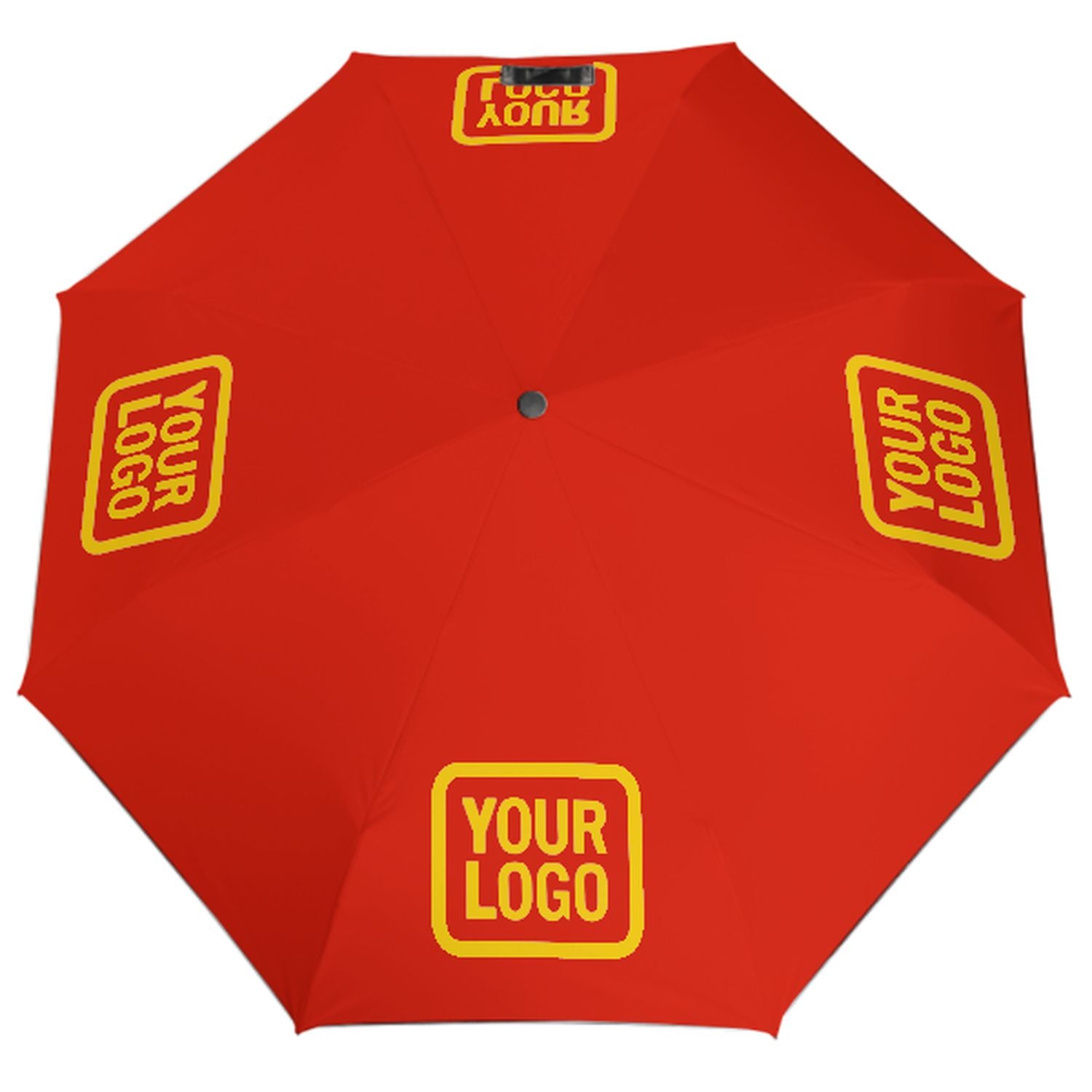 Ombrello automatico personalizzato arancione rosso oro