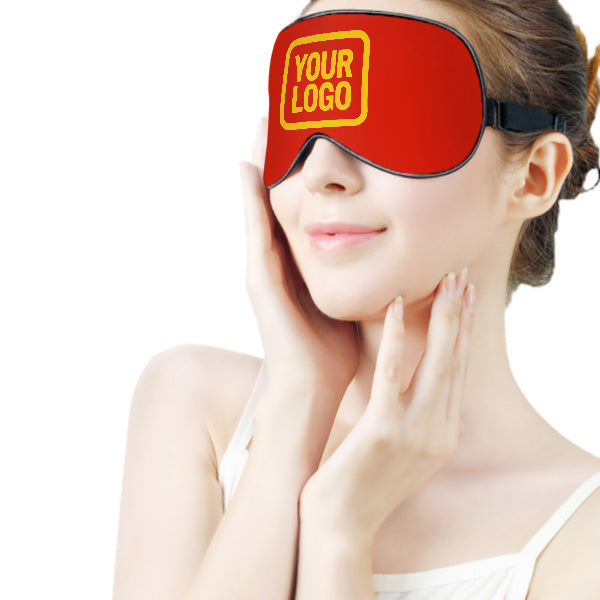Maßgeschneidertes Orangerot Gold Schlafmaske