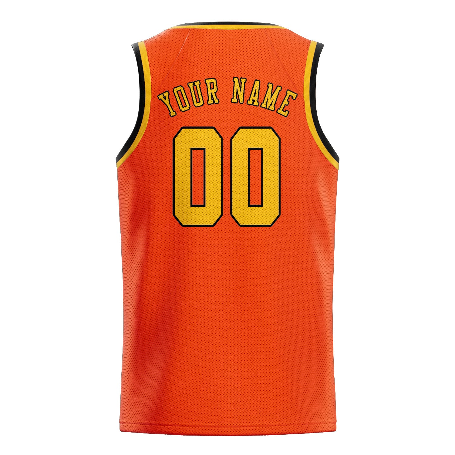 Benutzerdefiniertes Professionelles Orangerot Gold Basketballtrikot
