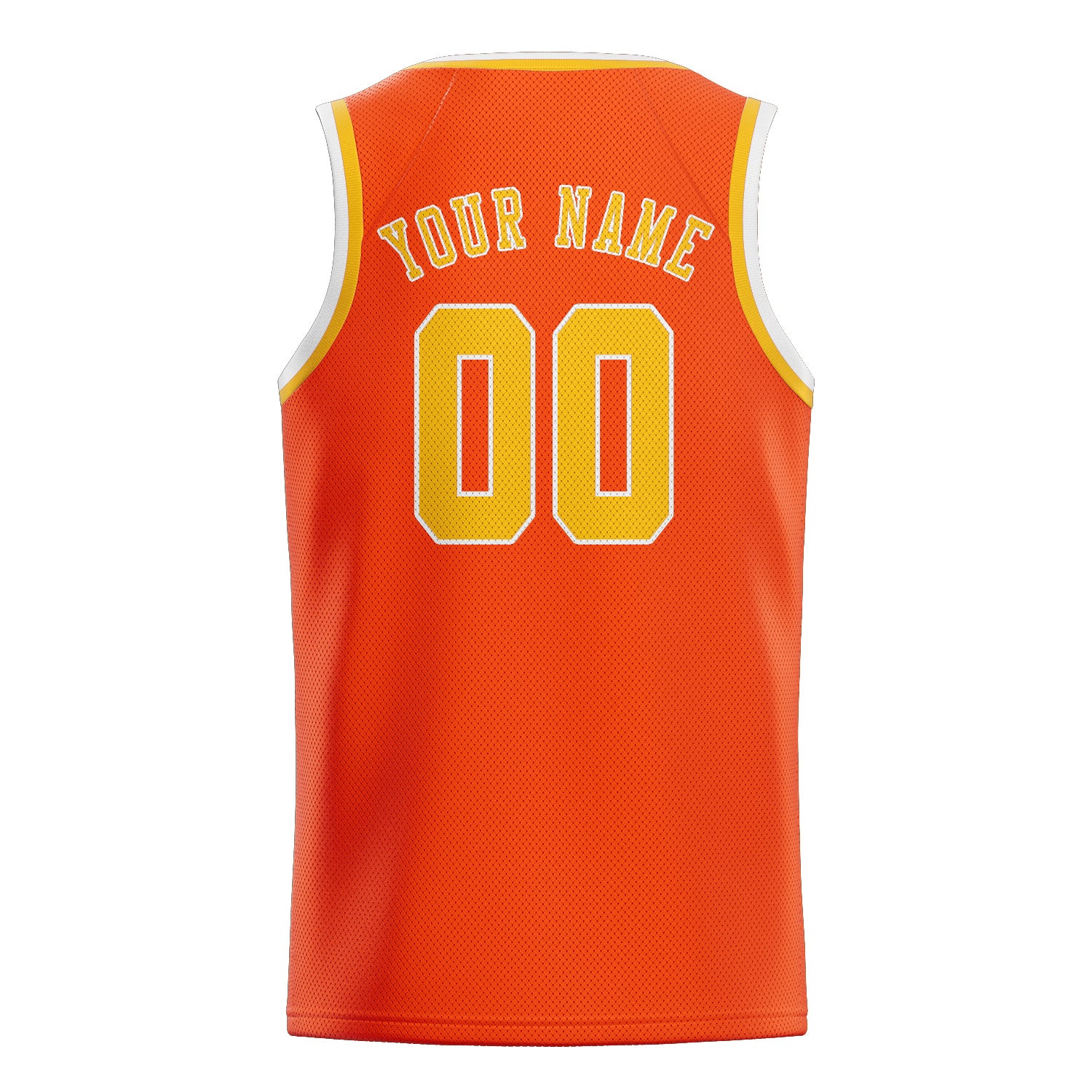 Benutzerdefiniertes Professionelles Orangerot Gold Basketballtrikot