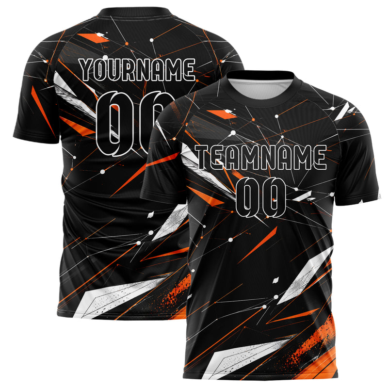 Schwarz dunkles abstrakte Linien Network Web Design 12-0463 individuelles Fußballtrikot main