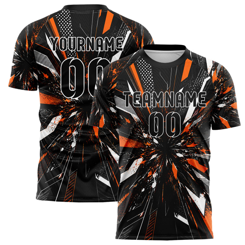 Schwarz dunkles abstrakte Linien Speckles Line Accents Design 12-0280 individuelles Fußballtrikot main