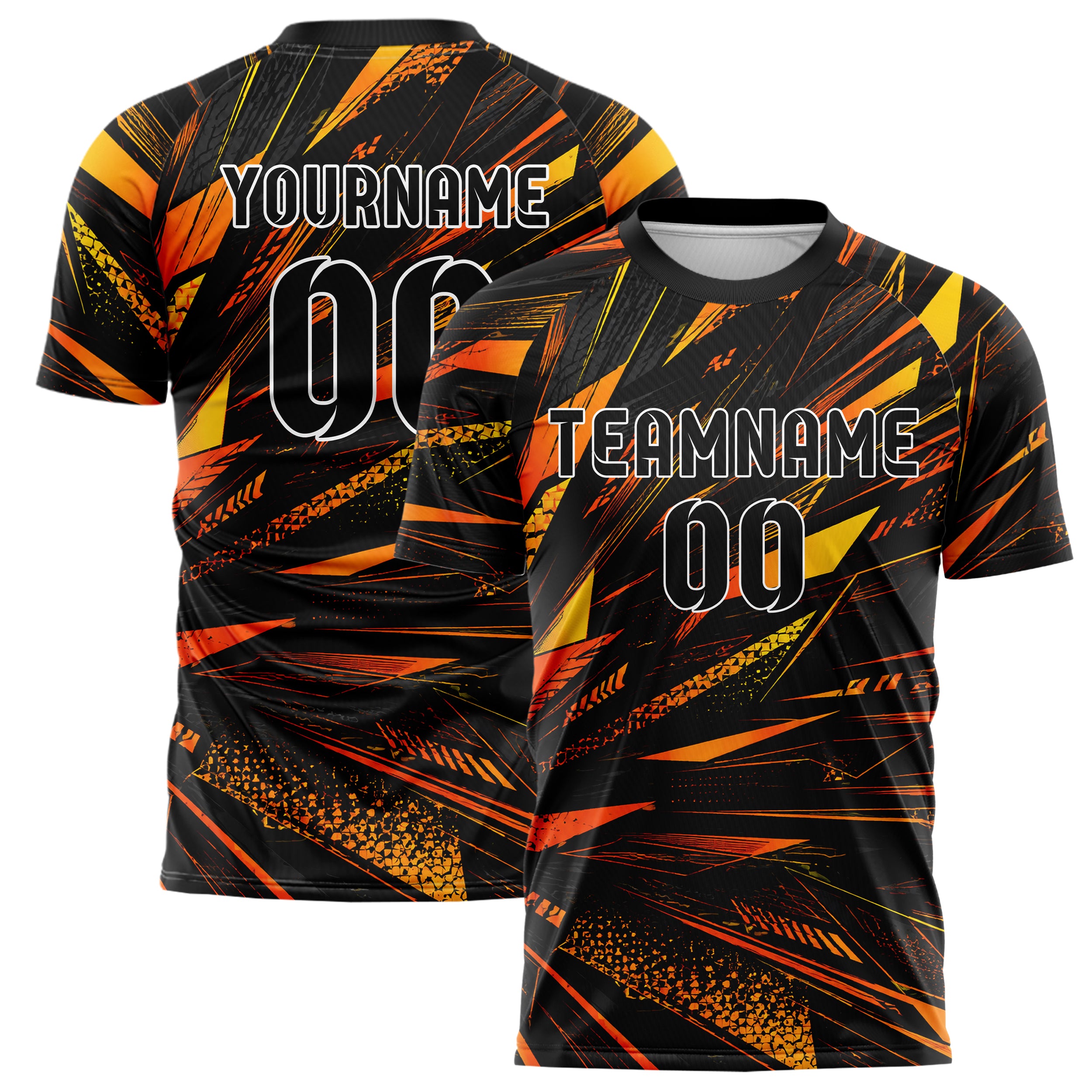 Schwarz dunkles abstrakte Linien asymmetrische Vector Panels Design 12-0521 individuelles Fußballtrikot main