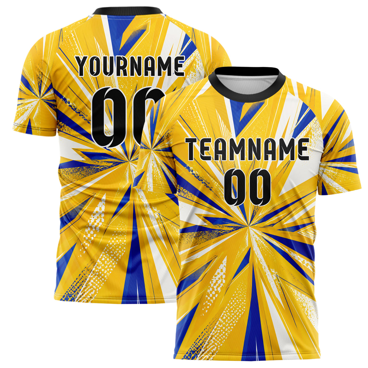 Gold klassisches abstrakte Linien diagonale Streamlines Design 12-0123 individuelles Fußballtrikot main