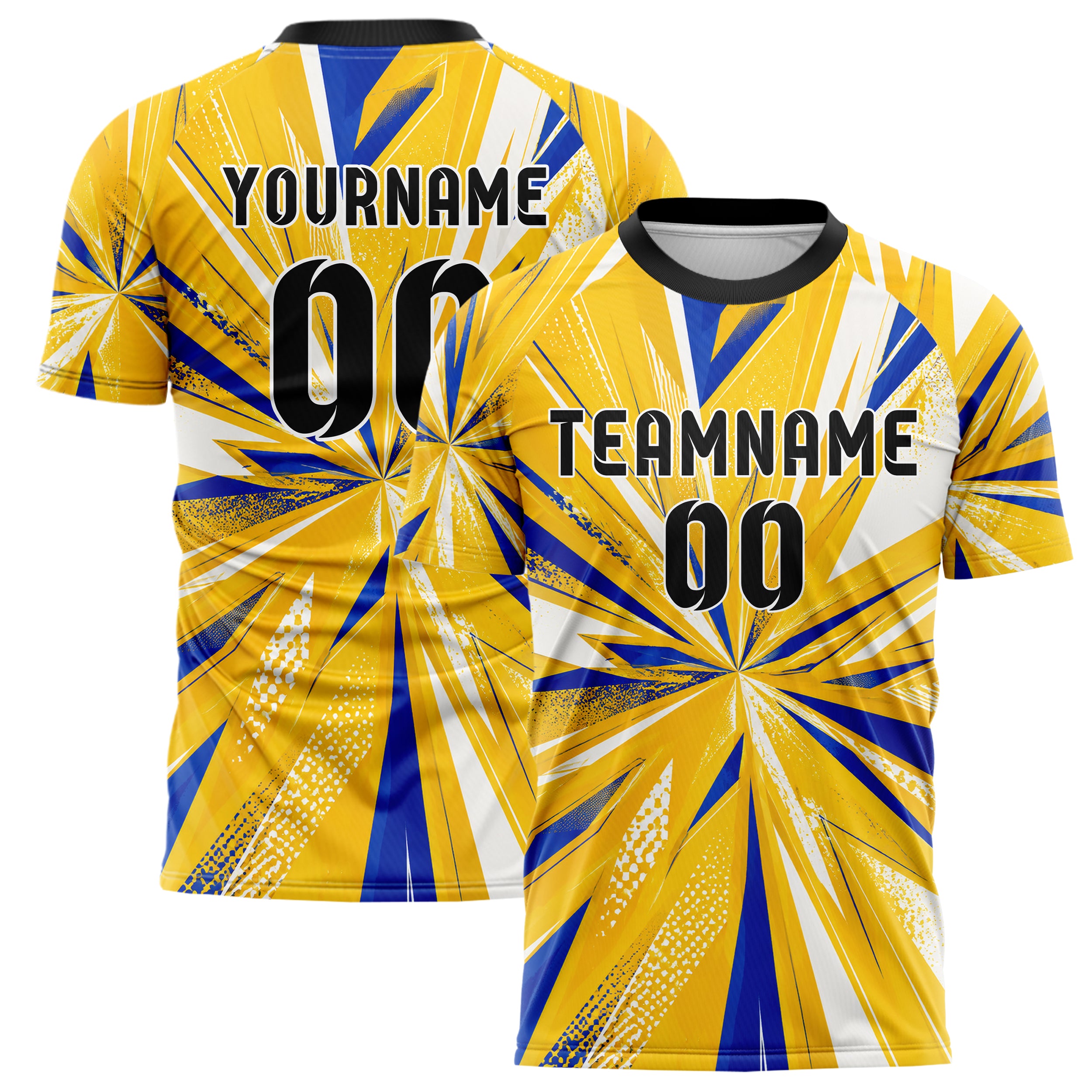 Gold klassisches abstrakte Linien diagonale Streamlines Design 12-0123 individuelles Fußballtrikot main
