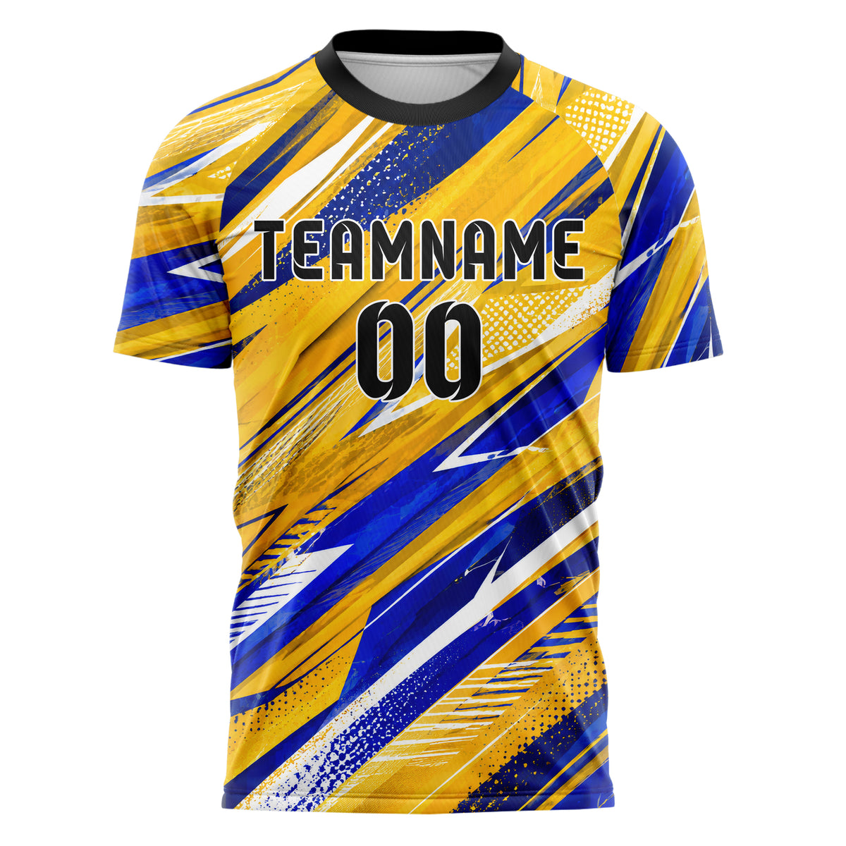Gold klassisches abstrakte Linien Speckles Line Accents Design 12-0336 individuelles Fußballtrikot front