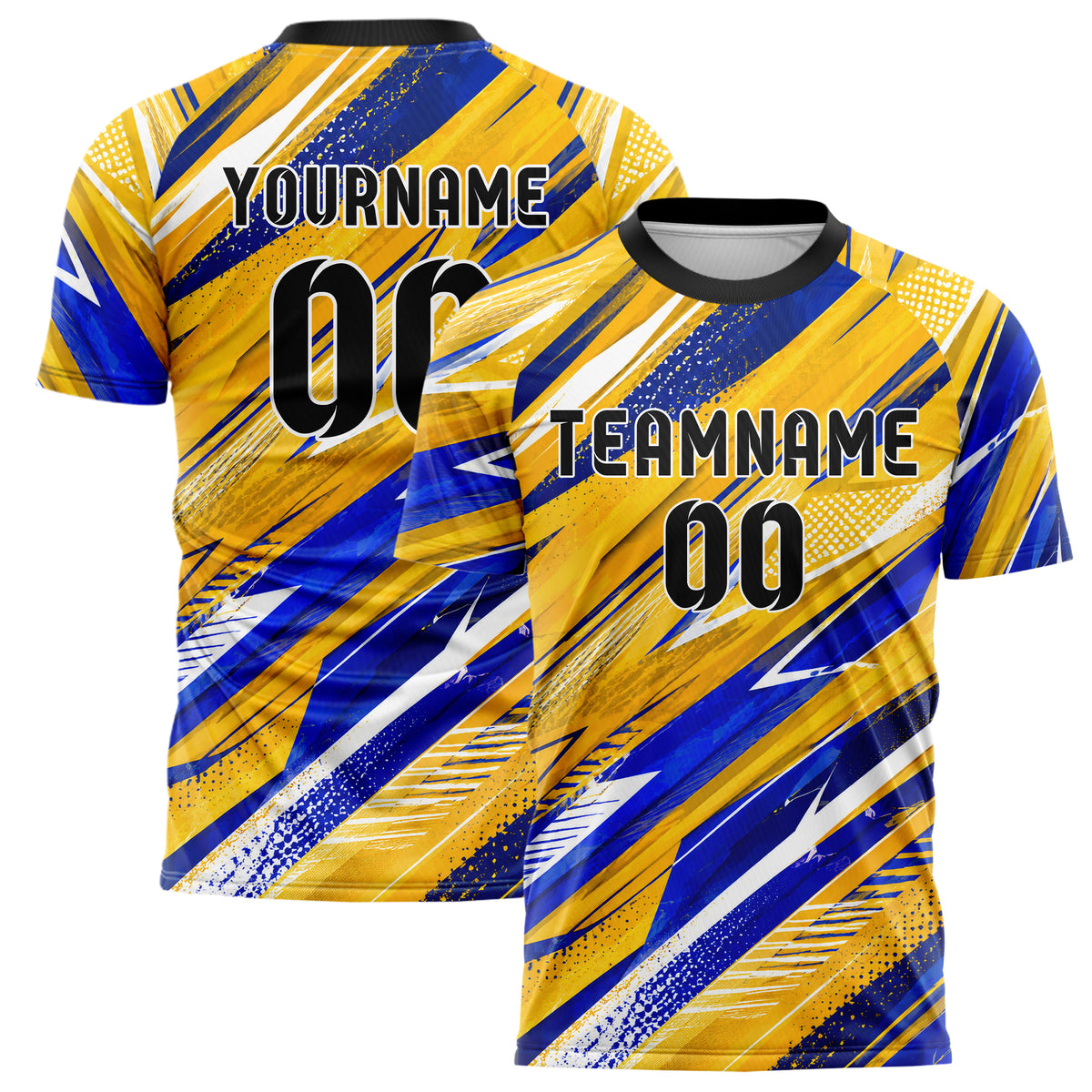 Gold klassisches abstrakte Linien Speckles Line Accents Design 12-0336 individuelles Fußballtrikot main