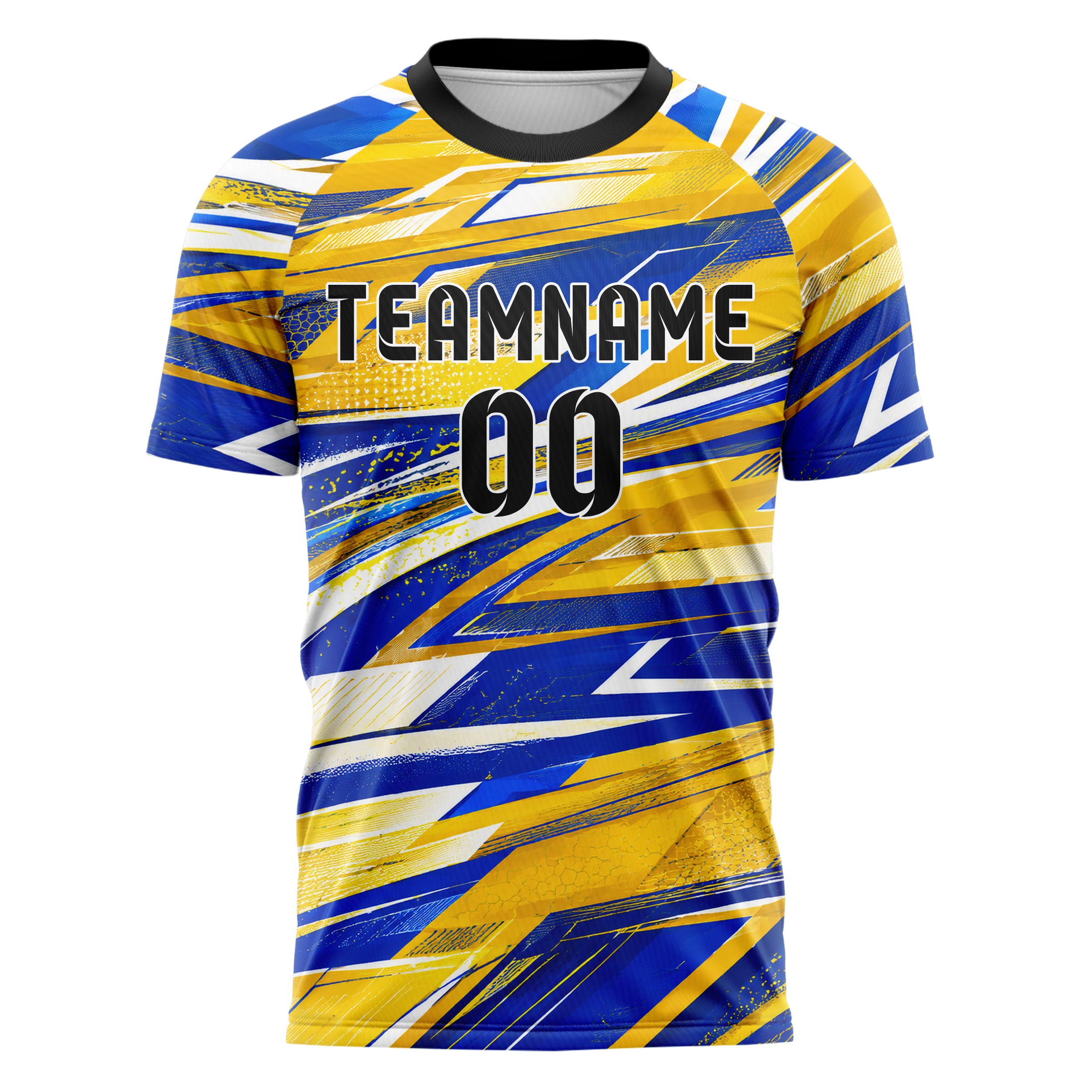 Gold klassisches abstrakte Linien Speckles Line Accents Design 12-0480 individuelles Fußballtrikot front