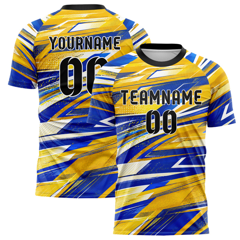 Gold klassisches abstrakte Linien Speckles Line Accents Design 12-0480 individuelles Fußballtrikot main
