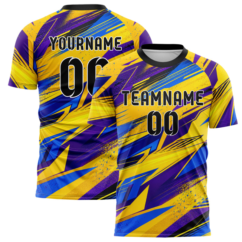 Gelb lebendiges abstrakte Linien diagonale Streamlines Design 12-0571 individuelles Fußballtrikot main