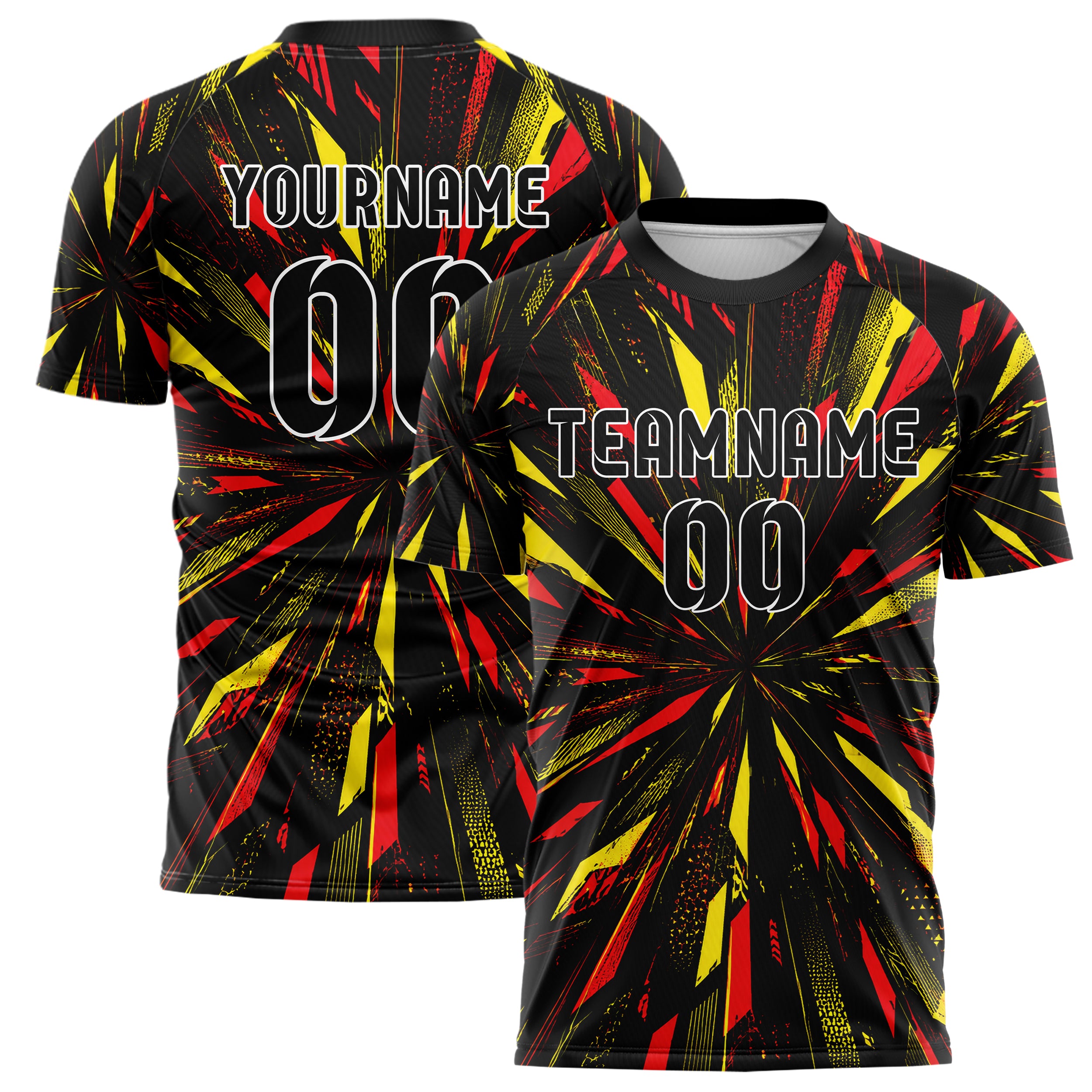 Schwarz lebendiges abstrakte Linien diagonale Streamlines Design 12-0083 individuelles Fußballtrikot main