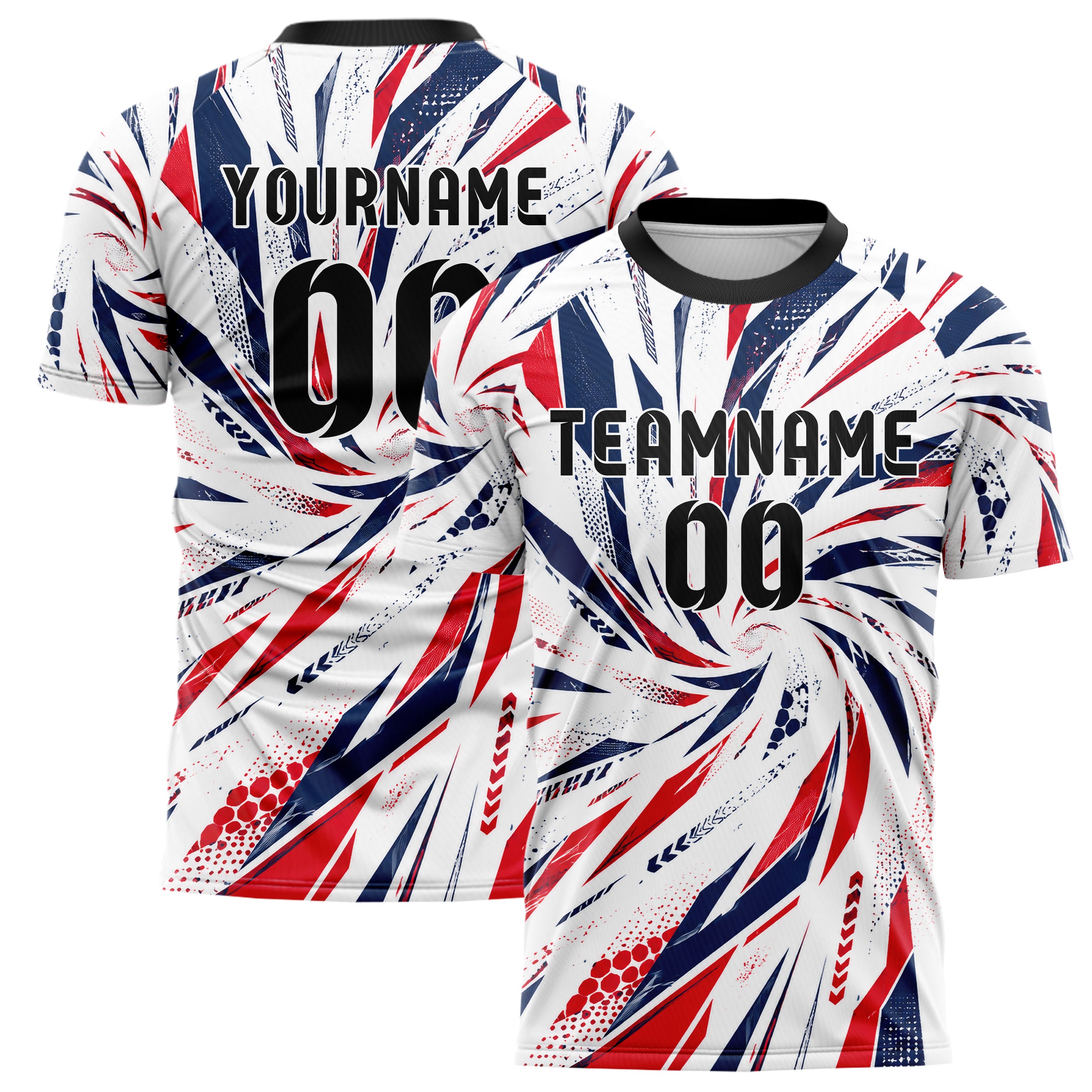 Weiss klassisches abstrakte Linien diagonale Streamlines Design 12-0155 individuelles Fußballtrikot main