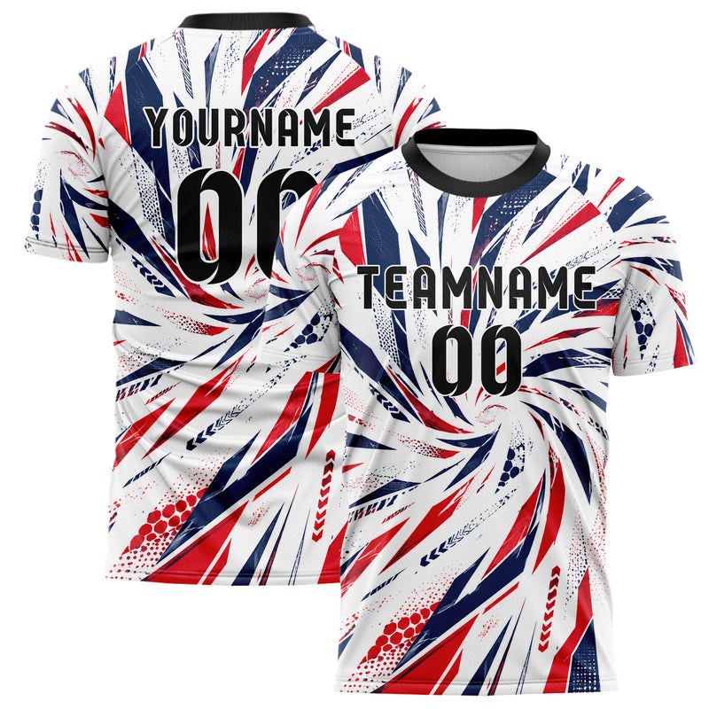 Weiss klassisches abstrakte Linien diagonale Streamlines Design 12-0155 individuelles Fußballtrikot main