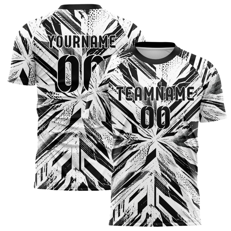 Weiss klassisches abstrakte Linien diagonale Streamlines Design 12-0307 individuelles Fußballtrikot main