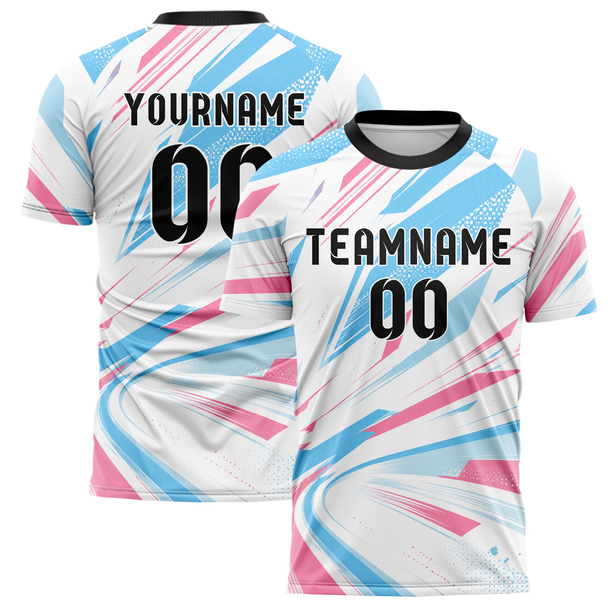 Weiss lebendiges abstrakte Linien asymmetrische Vector Panels Design 12-0561 individuelles Fußballtrikot main
