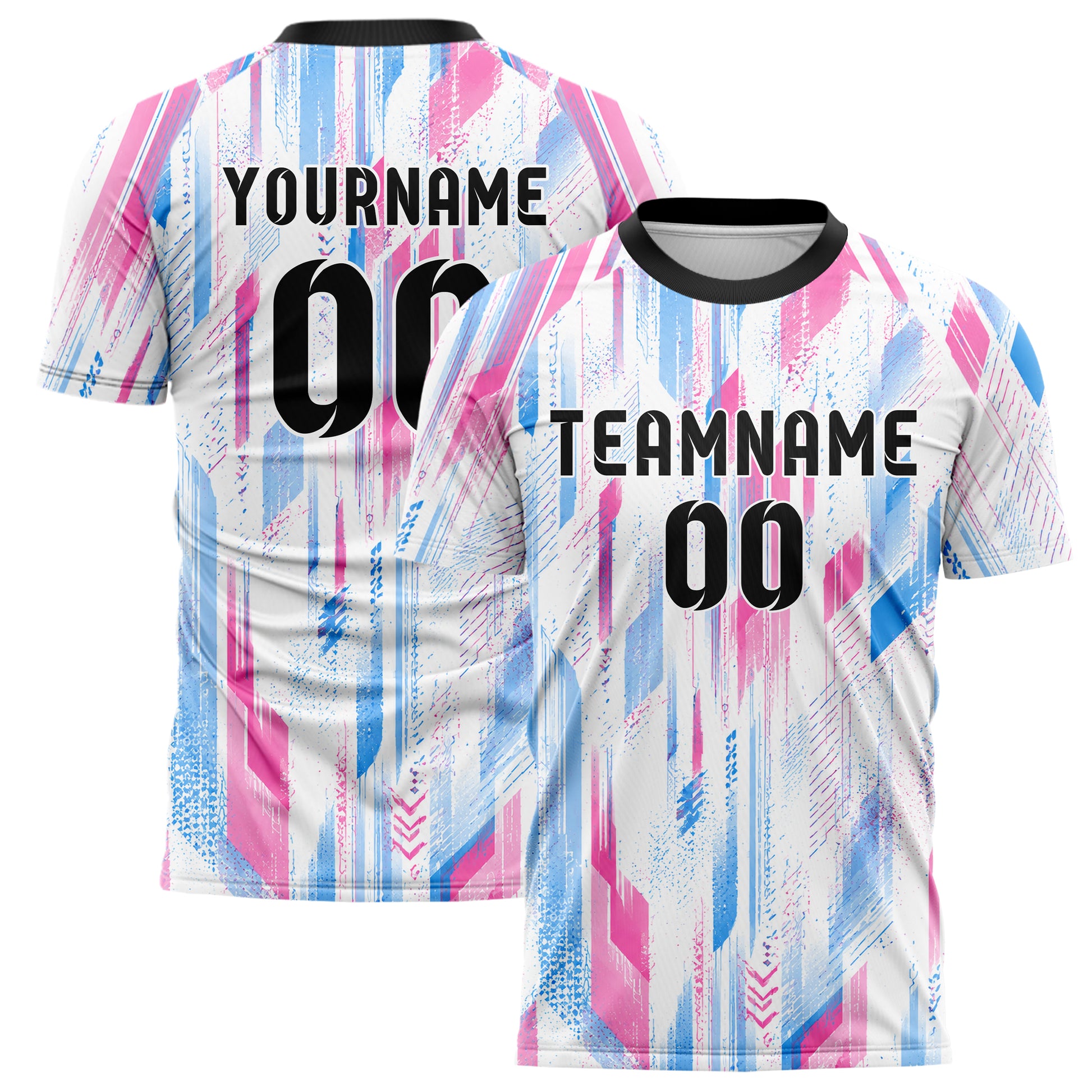 Weiss lebendiges abstrakte Linien Speckles Line Accents Design 12-0024 individuelles Fußballtrikot main