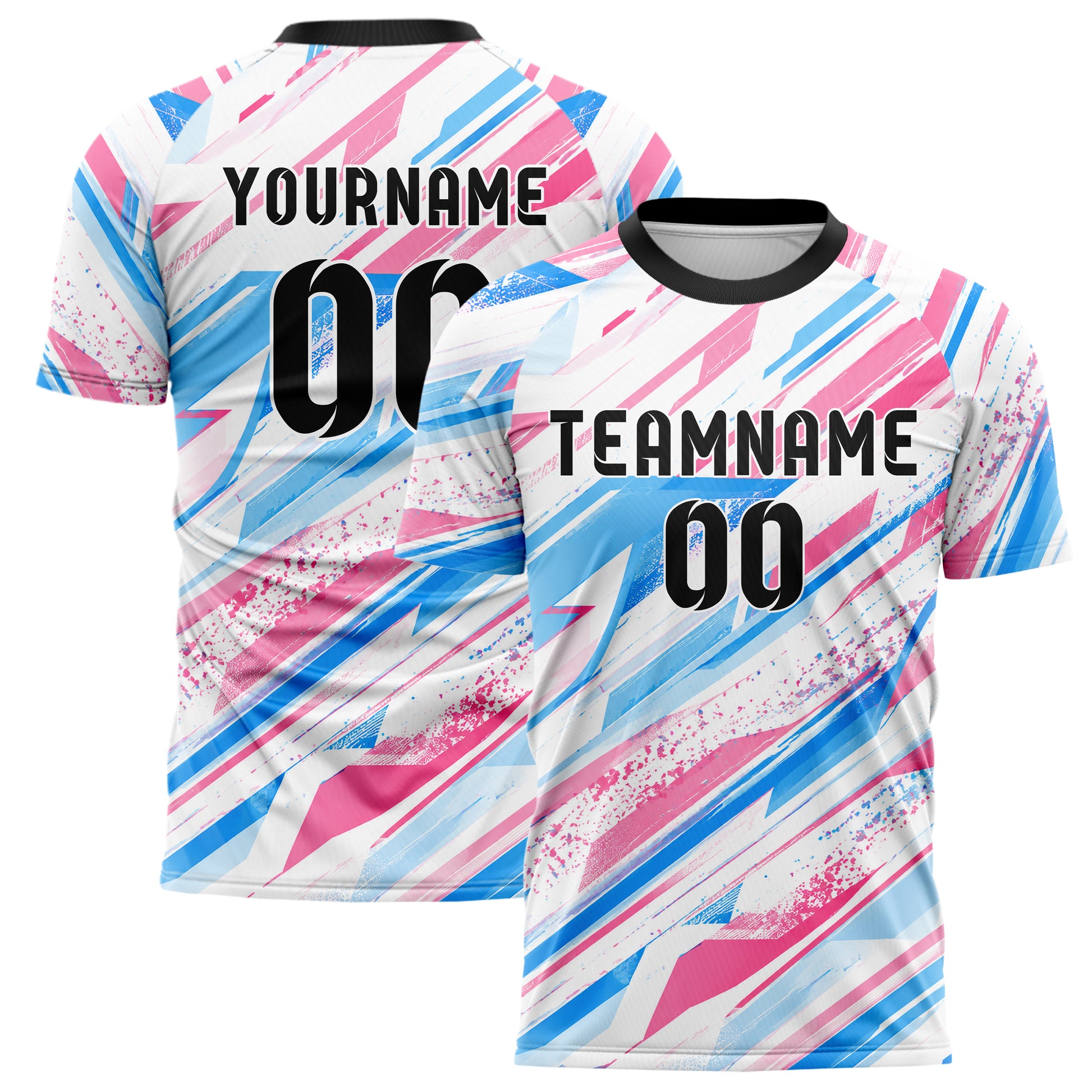 Weiss lebendiges abstrakte Linien Speckles Line Accents Design 12-0576 individuelles Fußballtrikot main