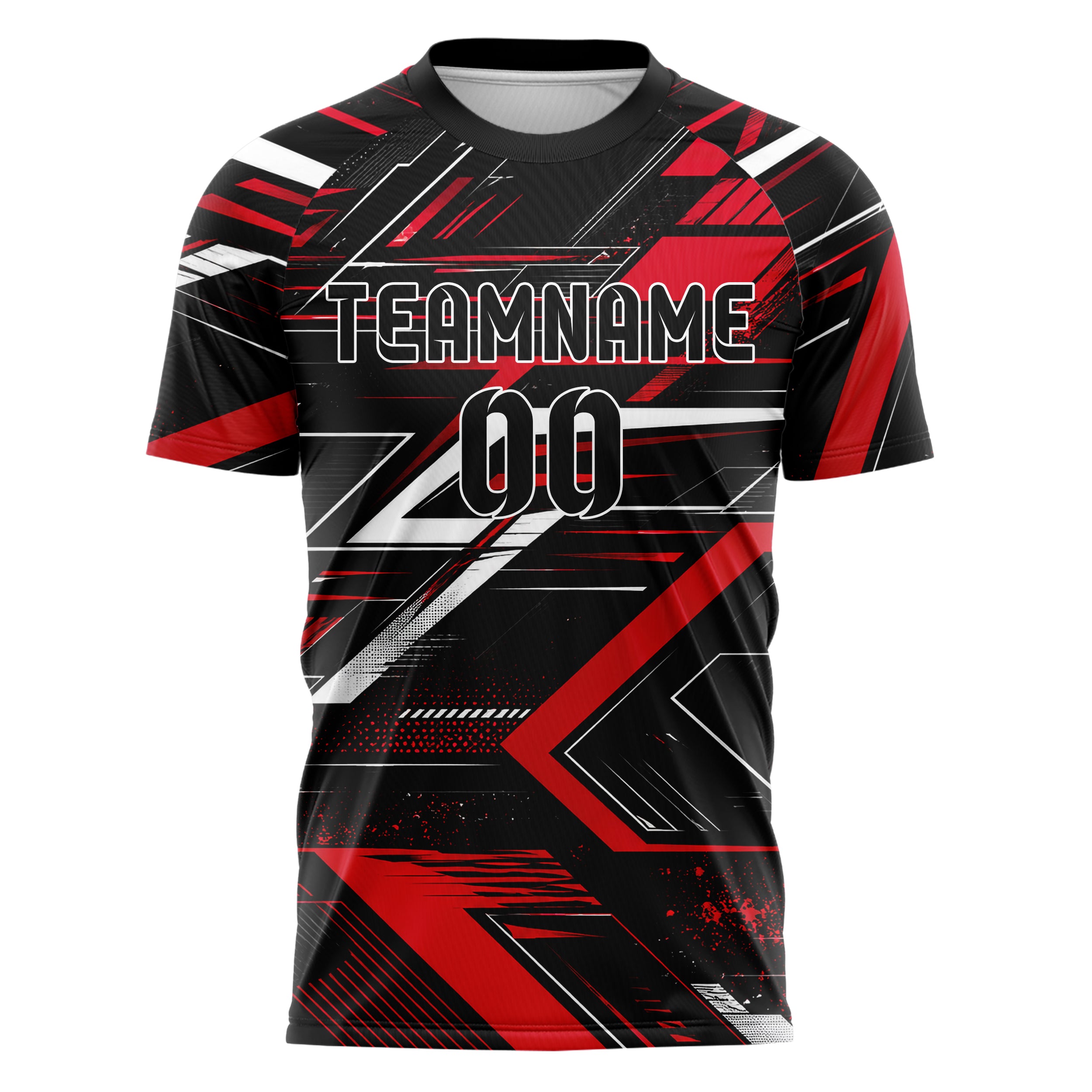 Schwarz dunkles abstrakte Linien asymmetrische Vector Panels Design 12-0329 individuelles Fußballtrikot front