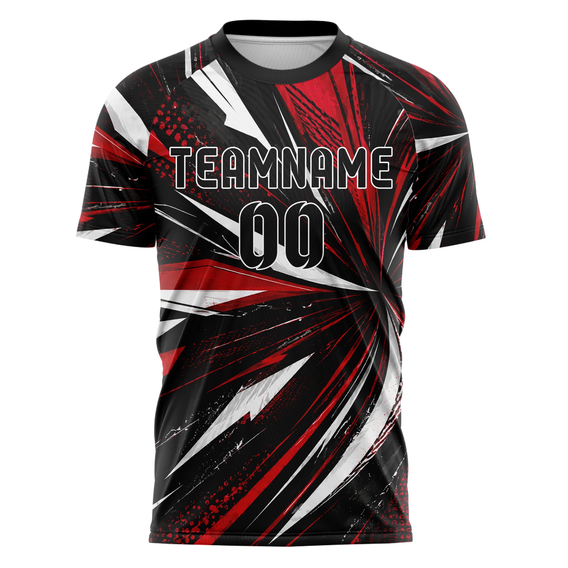 Schwarz dunkles abstrakte Linien diagonale Streamlines Design 12-0275 individuelles Fußballtrikot front