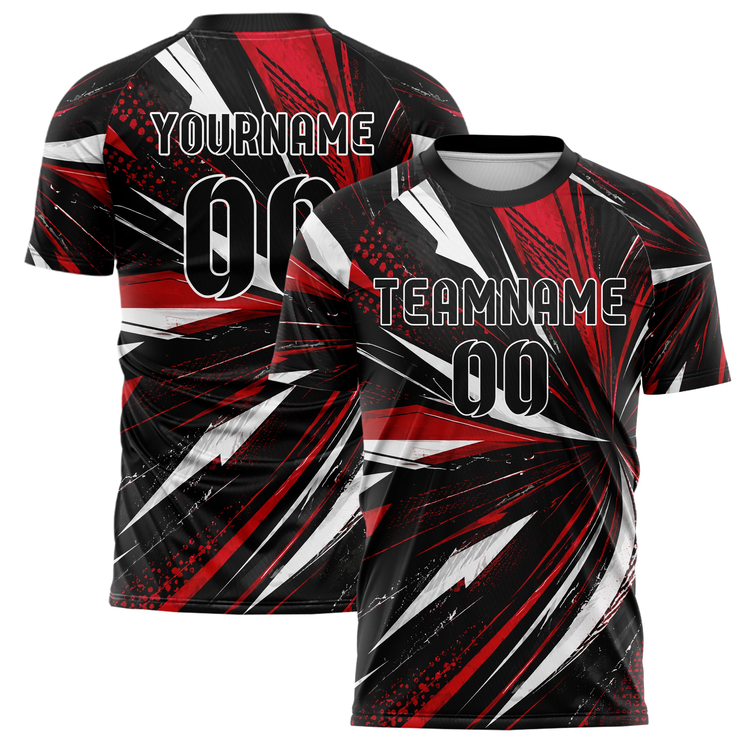 Schwarz dunkles abstrakte Linien diagonale Streamlines Design 12-0275 individuelles Fußballtrikot main