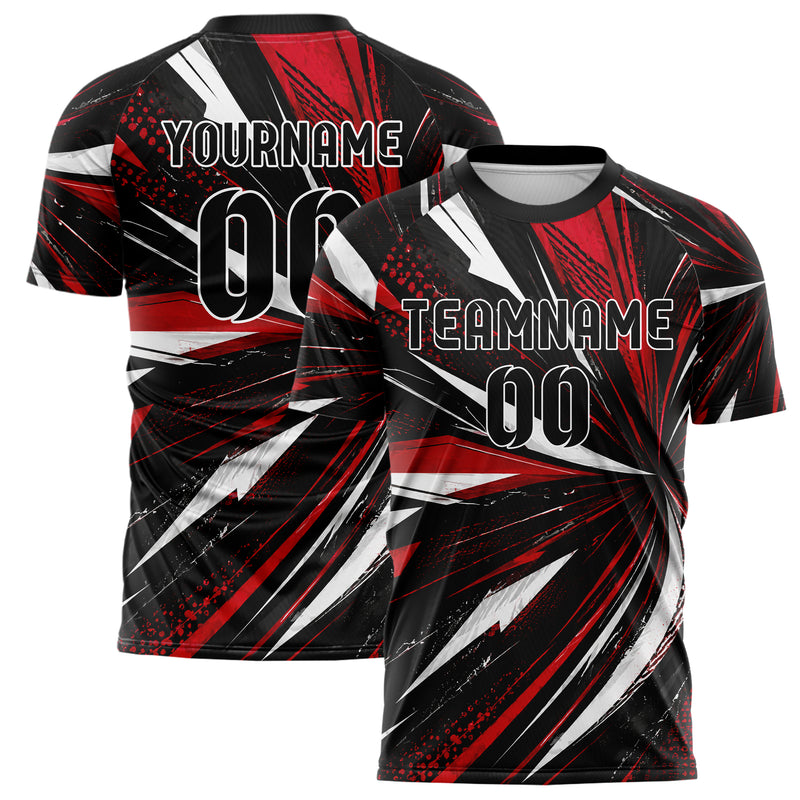 Schwarz dunkles abstrakte Linien diagonale Streamlines Design 12-0275 individuelles Fußballtrikot main
