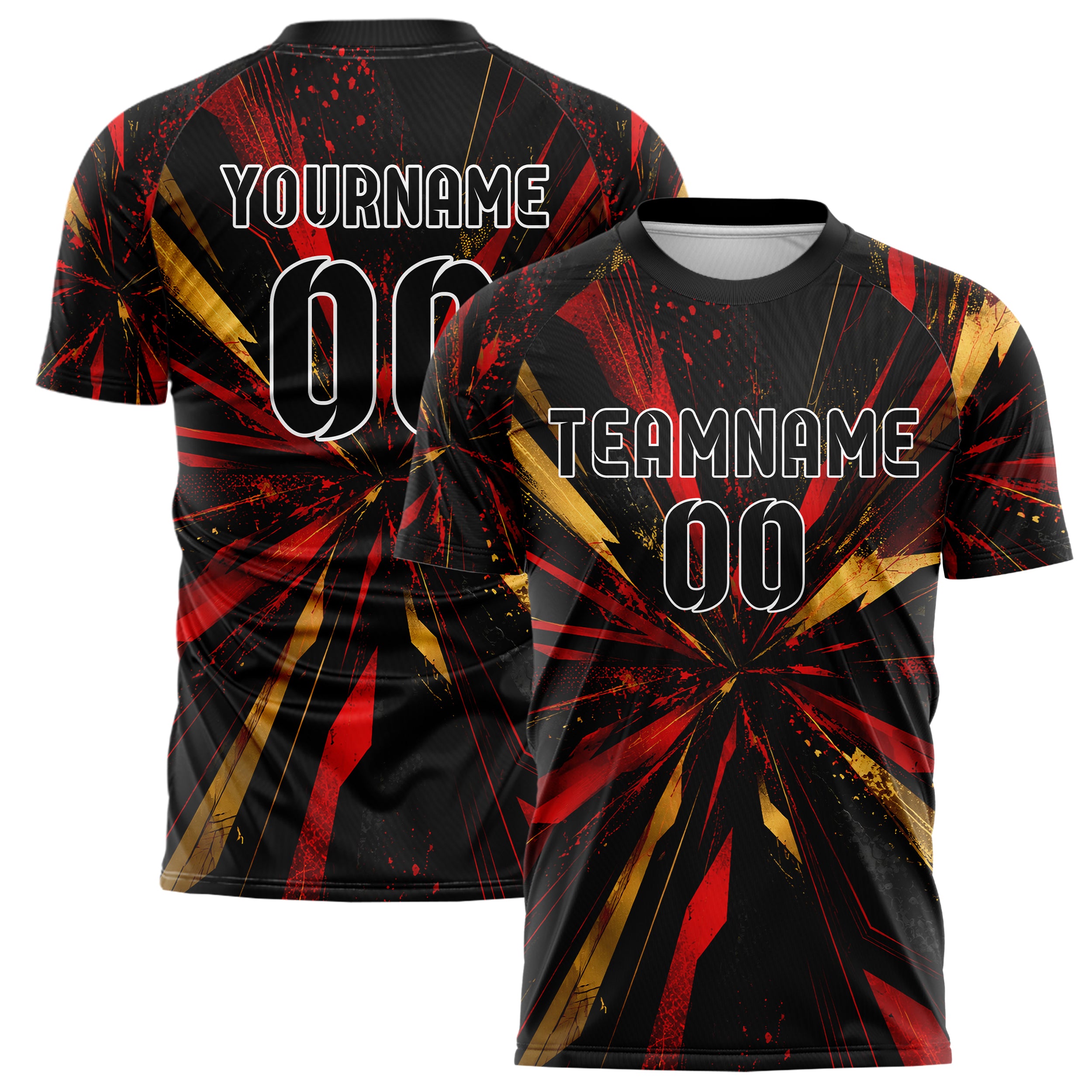 Schwarz dunkles abstrakte Linien Speckles Line Accents Design 12-0424 individuelles Fußballtrikot main