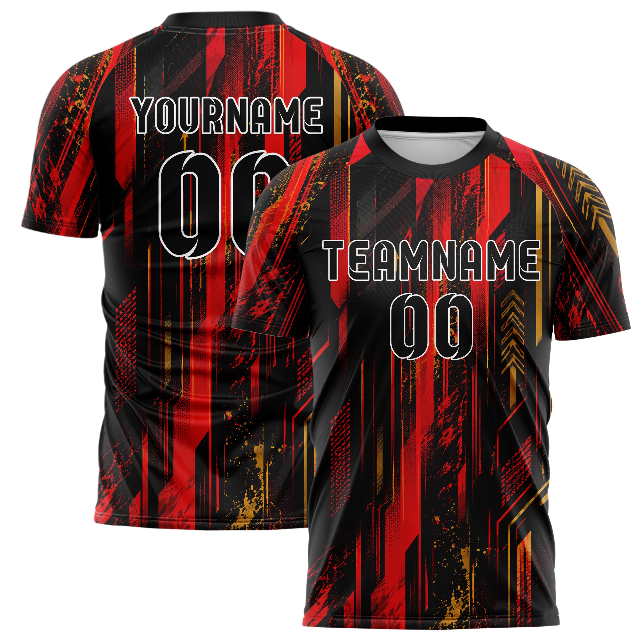 Schwarz dunkles abstrakte Linien Speckles Line Accents Design 12-0472 individuelles Fußballtrikot main