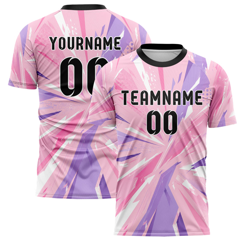 Hellrosa pastelliges abstrakte Linien diagonale Streamlines Design 12-0603 individuelles Fußballtrikot main