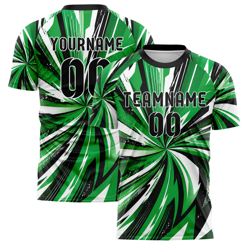 Kellygruen klassisches abstrakte Linien diagonale Streamlines Design 12-0355 individuelles Fußballtrikot main