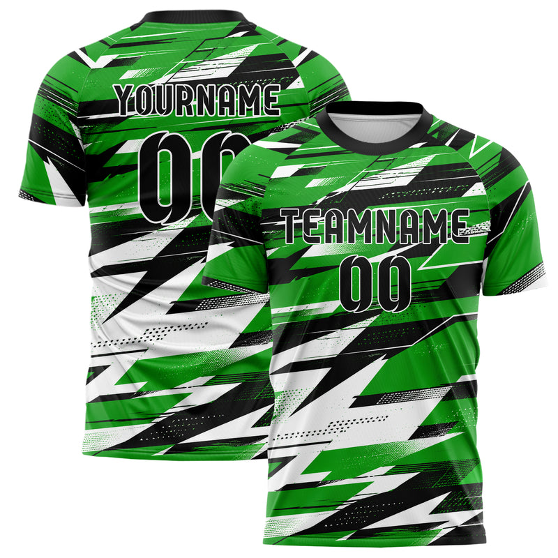 Kellygruen klassisches abstrakte Linien Polygon Shards Design 12-0082 individuelles Fußballtrikot main