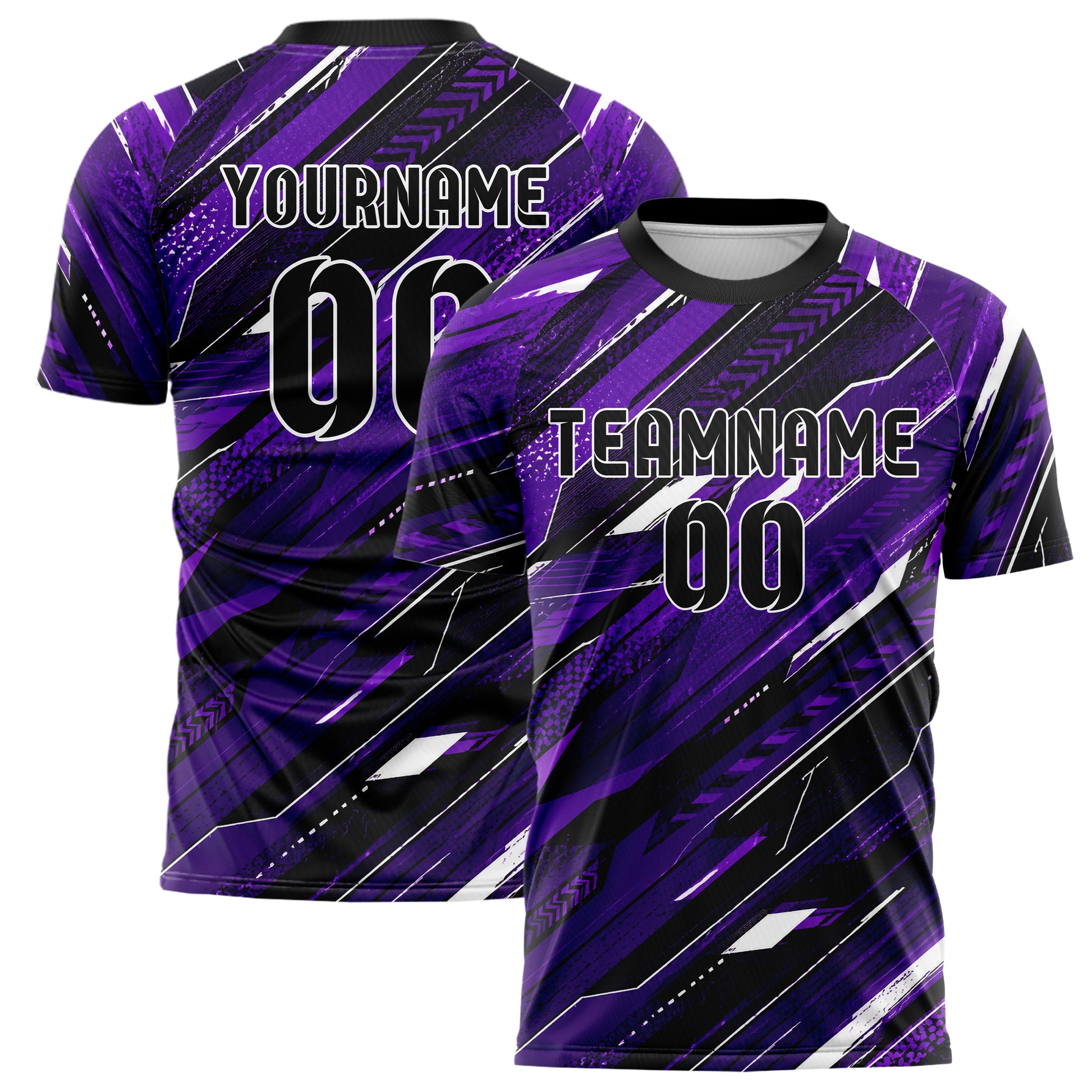 Dunkellila dunkles abstrakte Linien asymmetrische Vector Panels Design 12-0297 individuelles Fußballtrikot main
