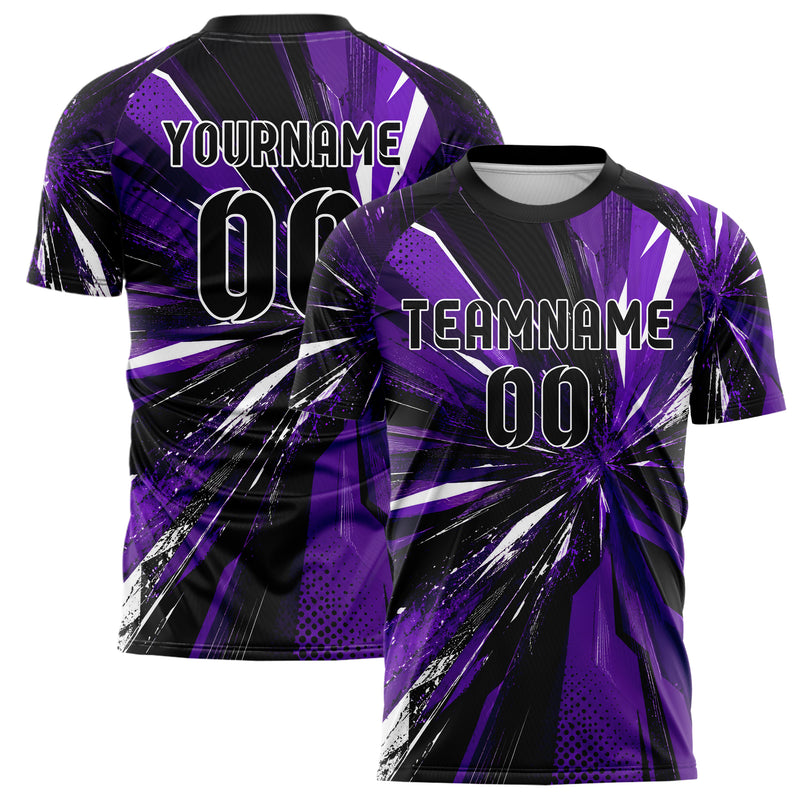 Dunkellila dunkles abstrakte Linien diagonale Streamlines Design 12-0459 individuelles Fußballtrikot main