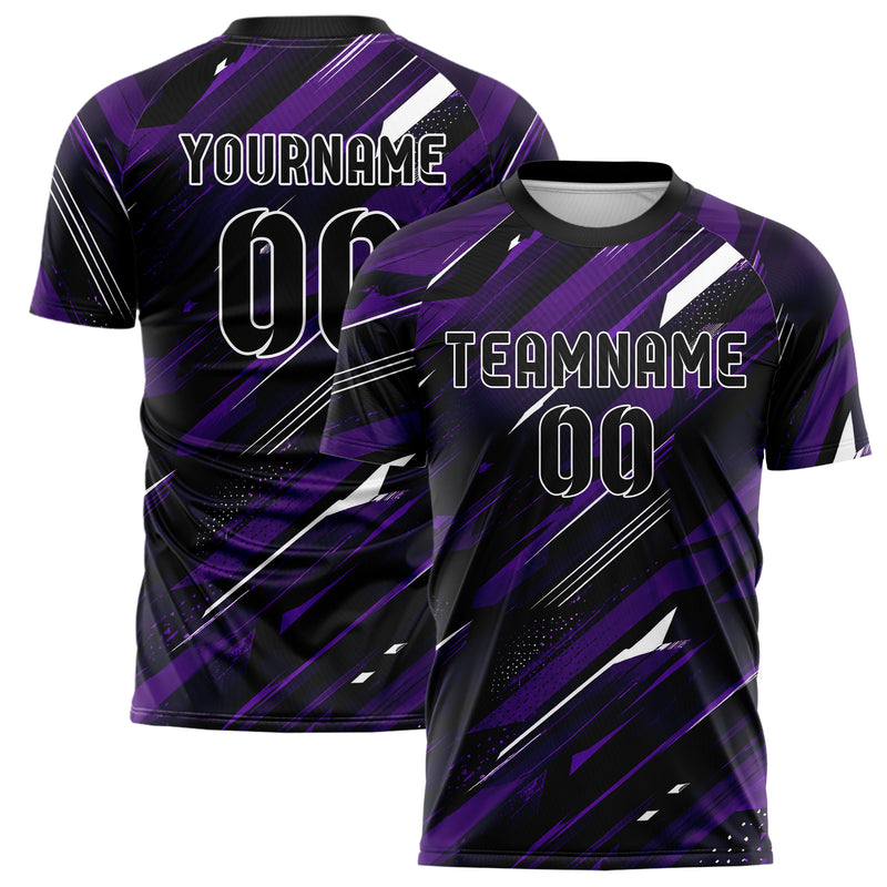 Dunkellila dunkles abstrakte Linien diagonale Streamlines Design 12-0507 individuelles Fußballtrikot main