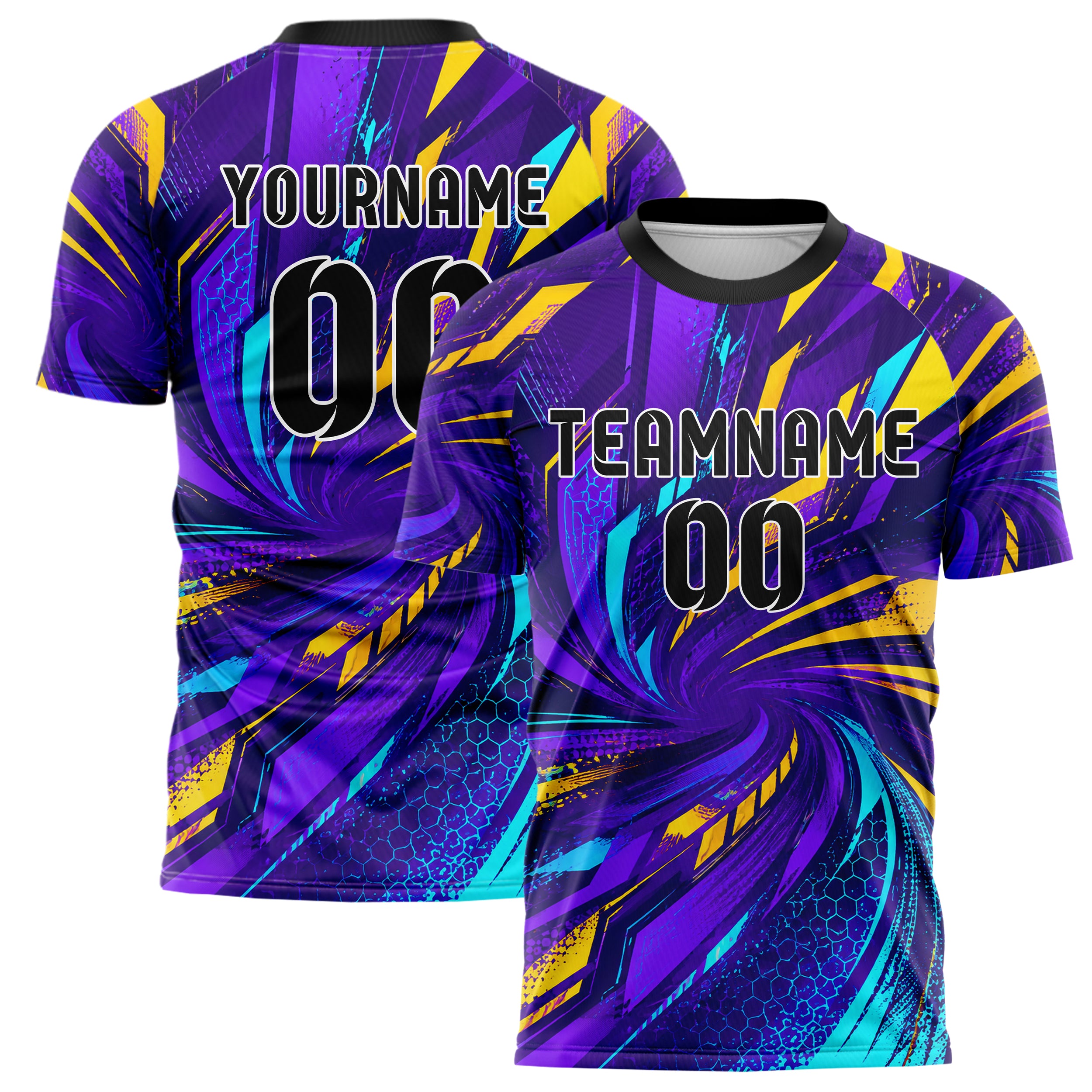 Lila lebendiges abstrakte Linien asymmetrische Vector Panels Design 12-0041 individuelles Fußballtrikot main