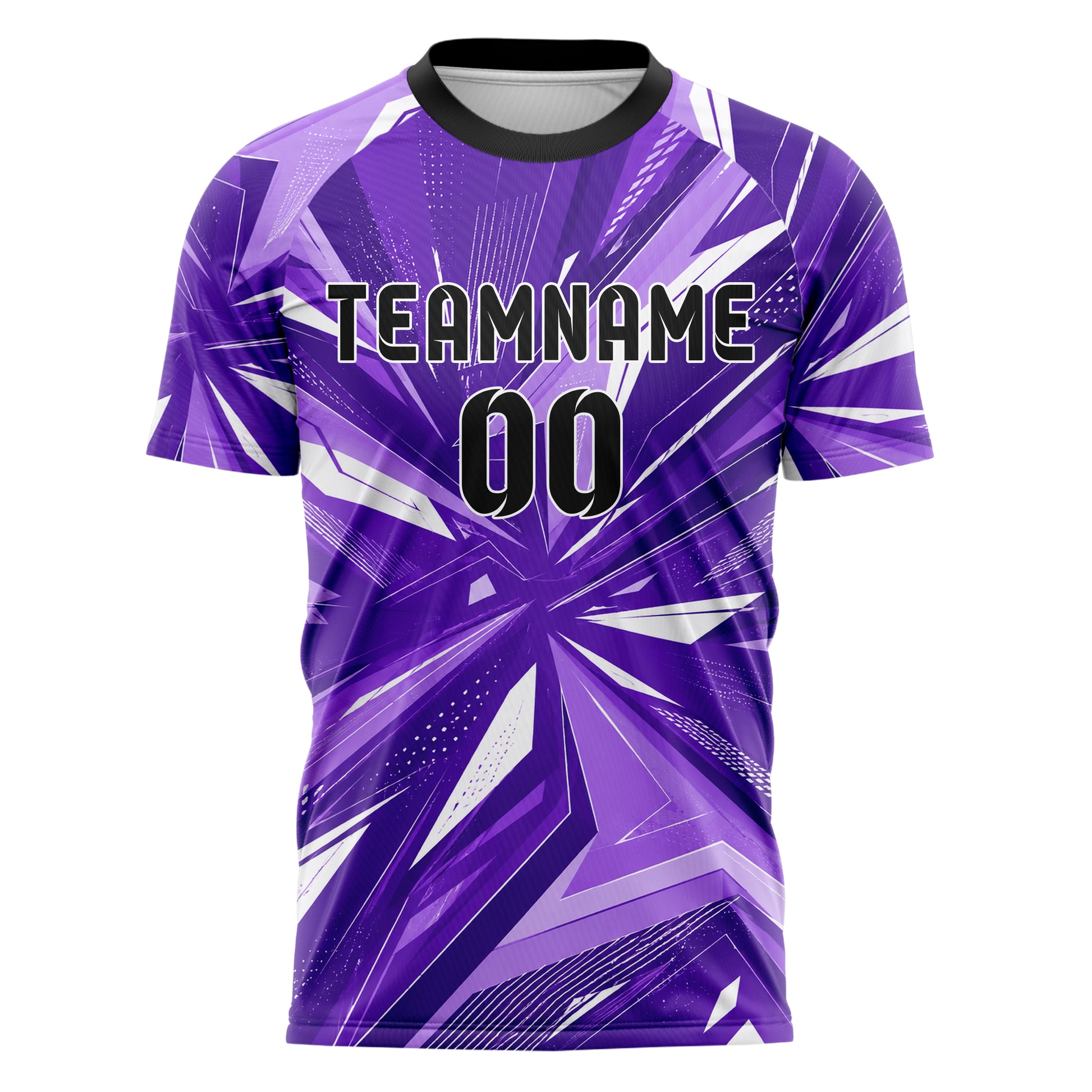 Lila lebendiges abstrakte Linien asymmetrische Vector Panels Design 12-0433 individuelles Fußballtrikot front