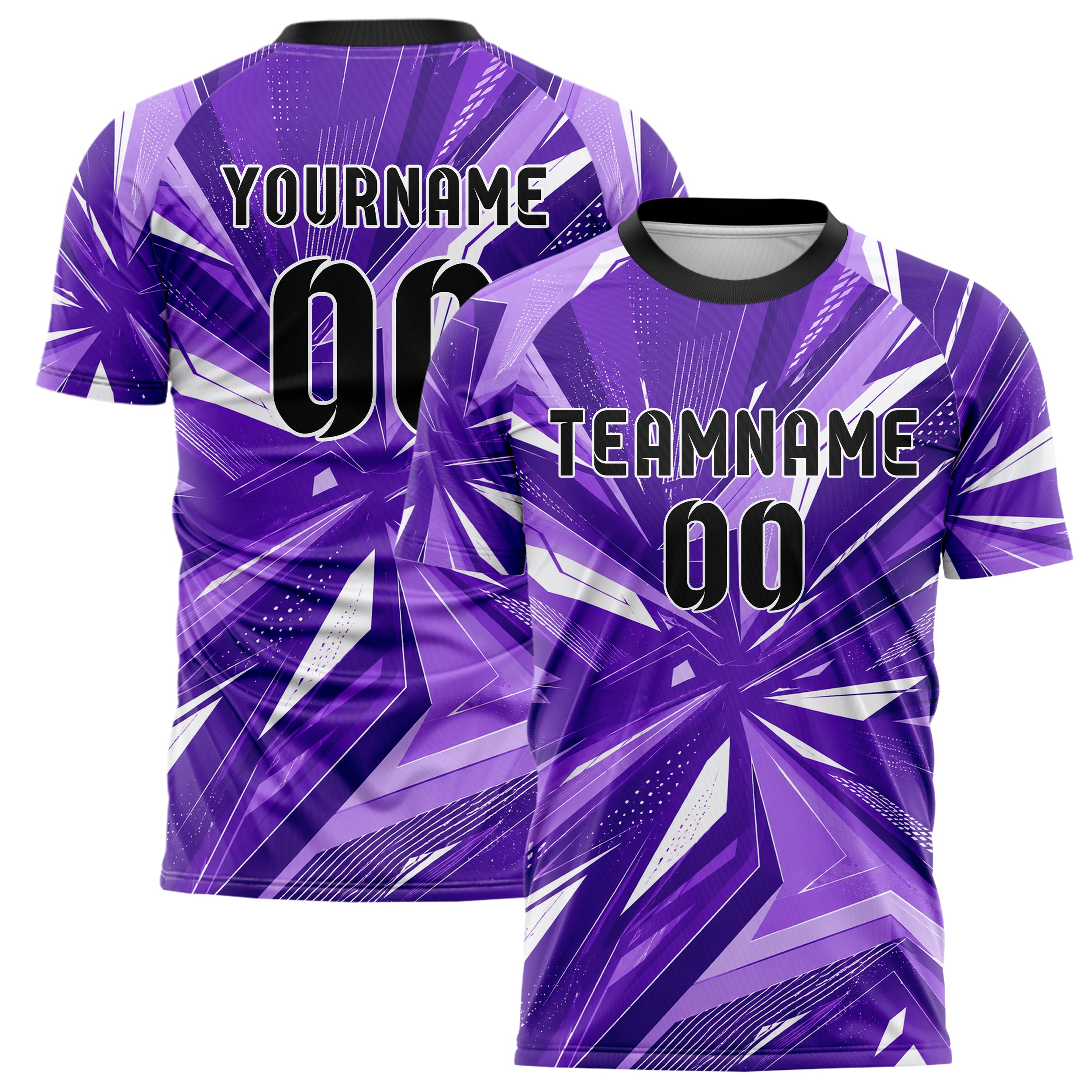 Lila lebendiges abstrakte Linien asymmetrische Vector Panels Design 12-0433 individuelles Fußballtrikot main