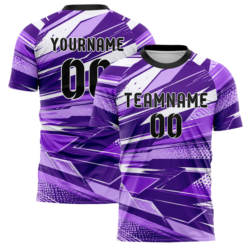 Lila lebendiges abstrakte Linien diagonale Streamlines Design 12-0499 individuelles Fußballtrikot main