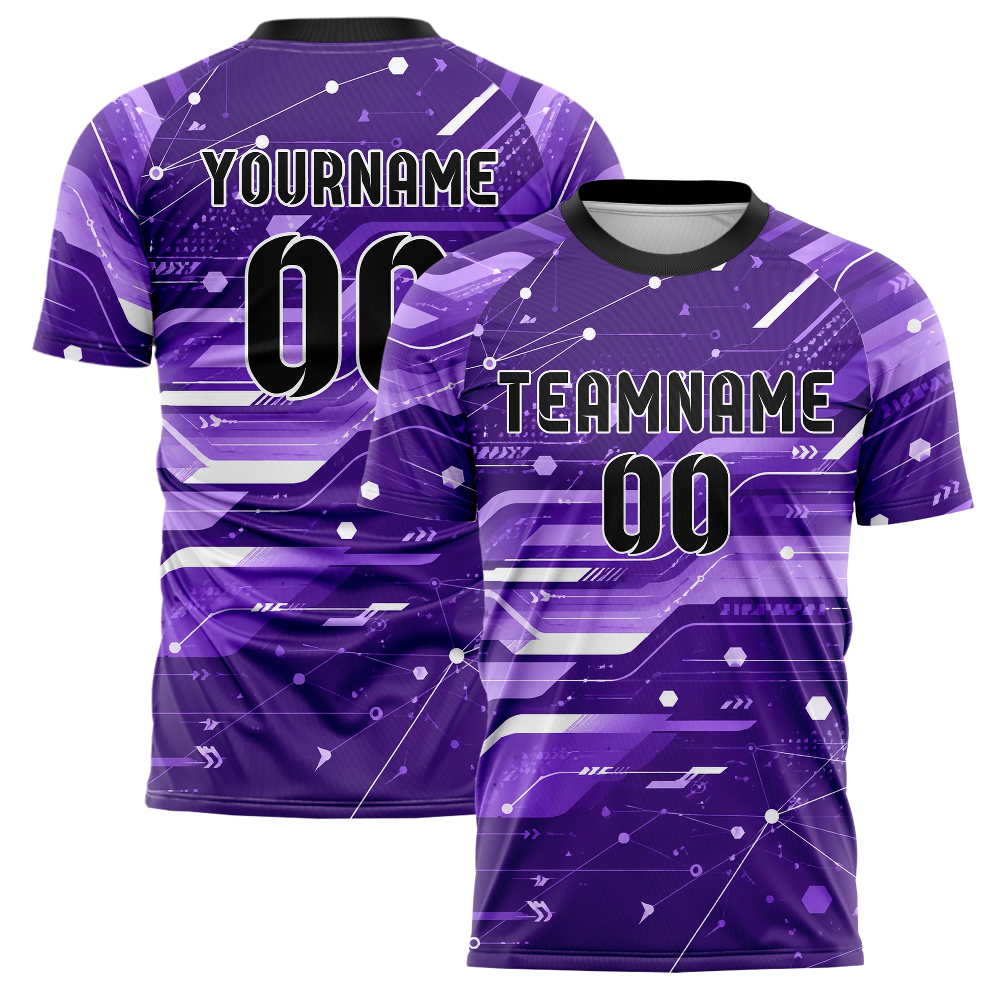 Lila lebendiges abstrakte Linien Network Web Design 12-0583 individuelles Fußballtrikot main
