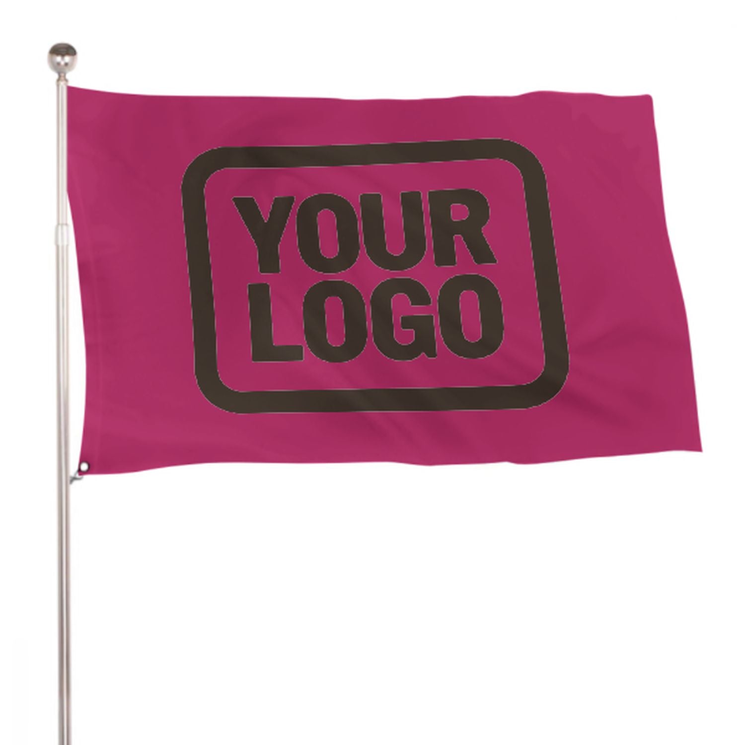 Maßgeschneidertes Rosarot Braun Flagge