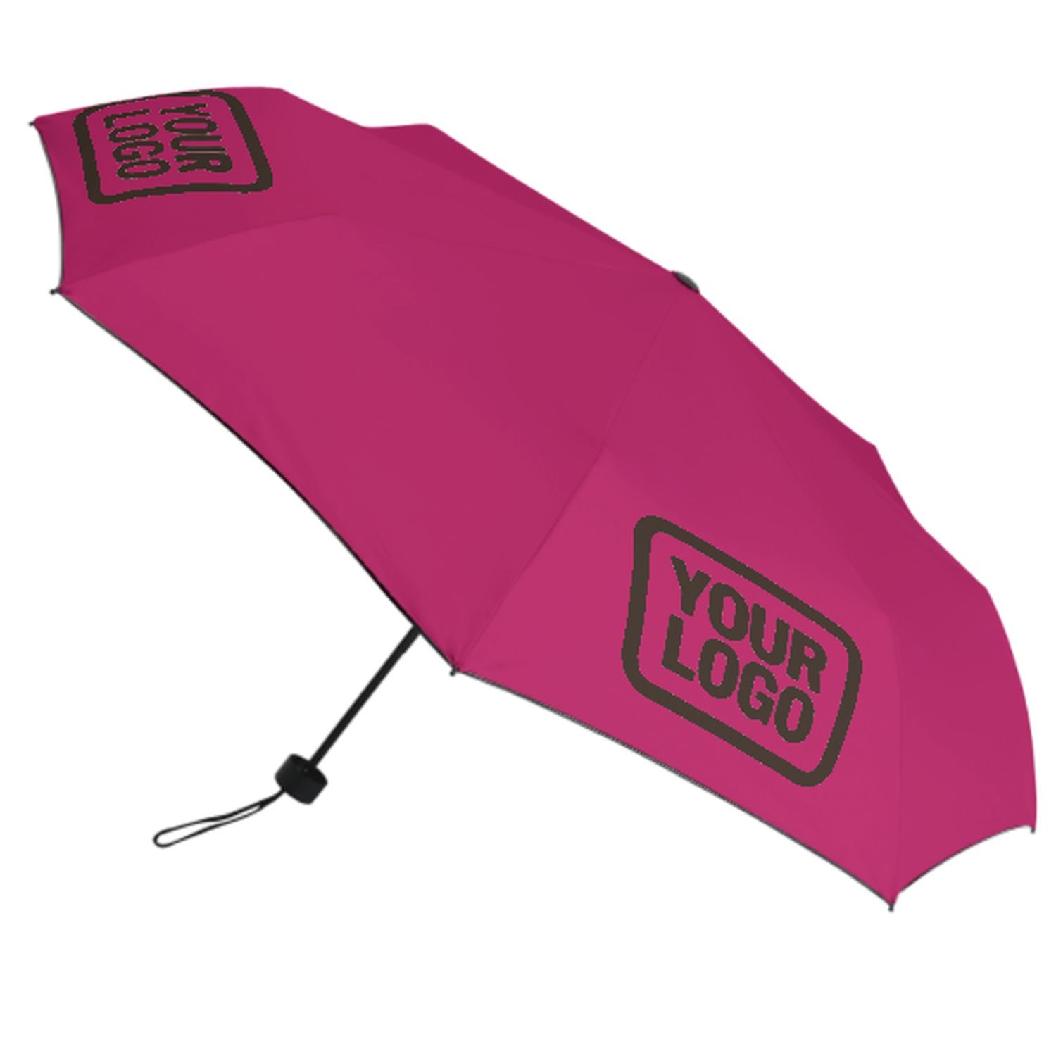 Ombrello automatico personalizzato rosa marrone