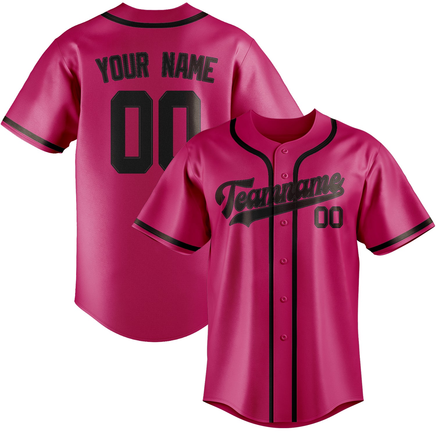 Benutzerdefiniertes Professionelles Rosarot Braun Baseballtrikot
