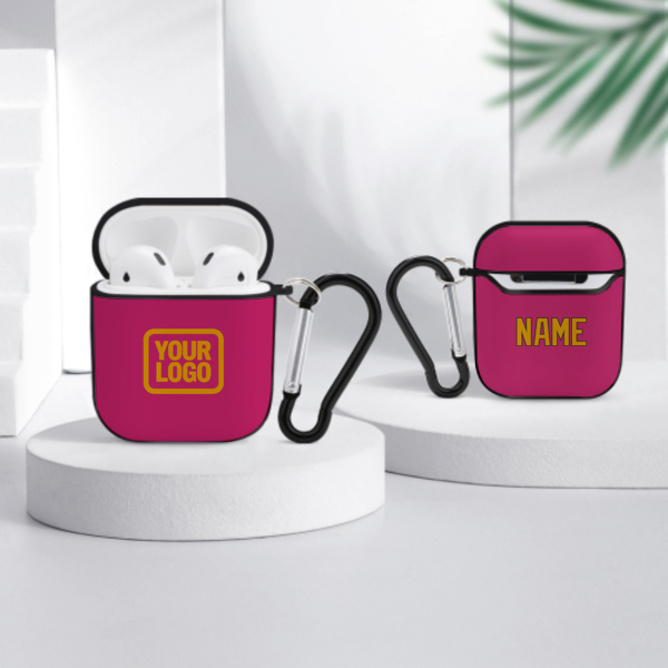Maßgeschneidertes Rosarot Gelb AirPods-Hülle